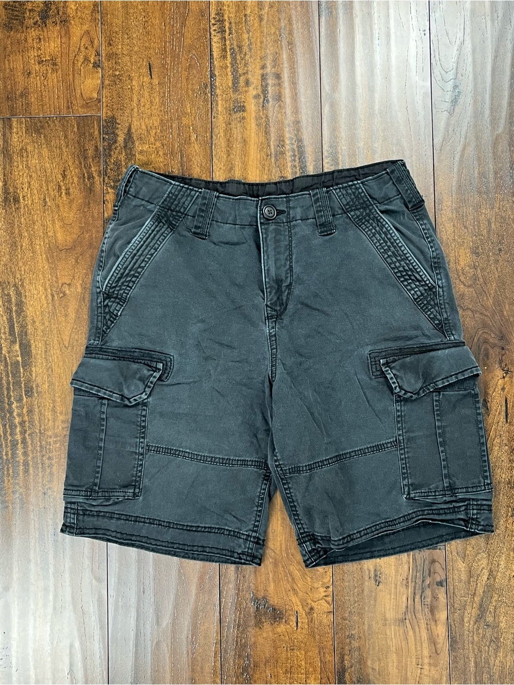GEORGE Black Cotton Blend Comfort Slash Pocket Cargo Shorts Men’s Size 30.